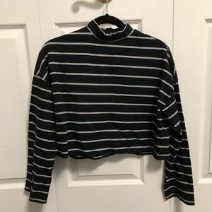 Cropped Mock Neck Tee NWOT